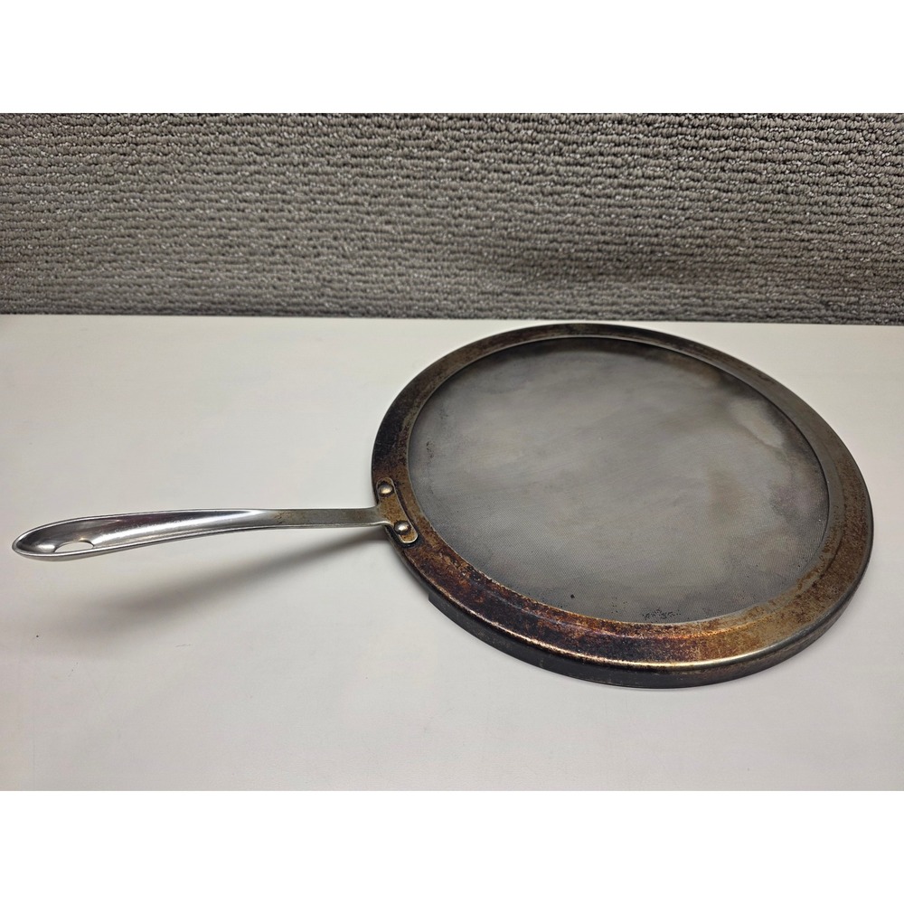 All-Clad Stainless Steel Splatter Screen 13 Inch Mesh Grease Guard Pan Lid